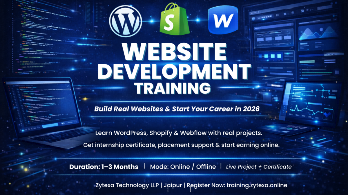 Zytexa Technology LLP Jaipur Register Now training.zytexa.online (1)