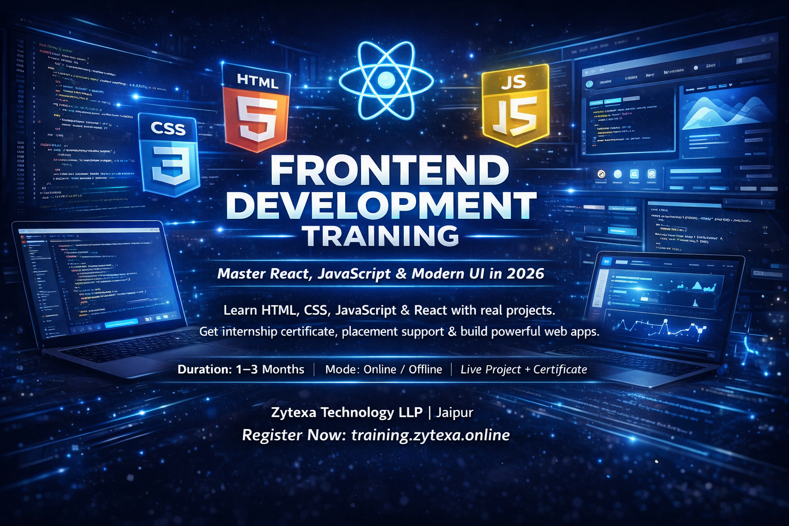 Frontend Development Course in Jaipur – Master React, JavaScript & Modern UI